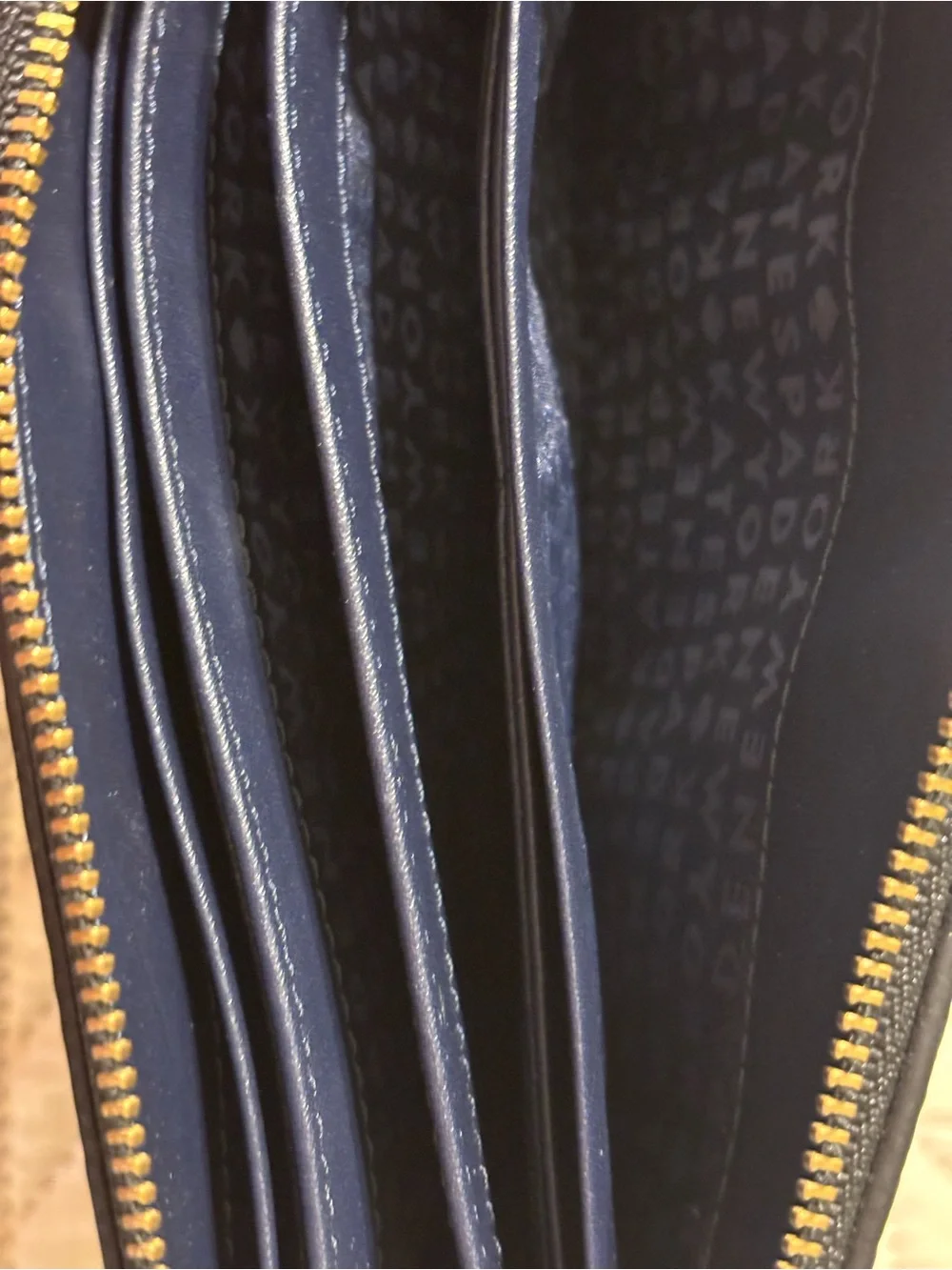 Kate Spade Navy Jeweled Pebble Leather Wristlet